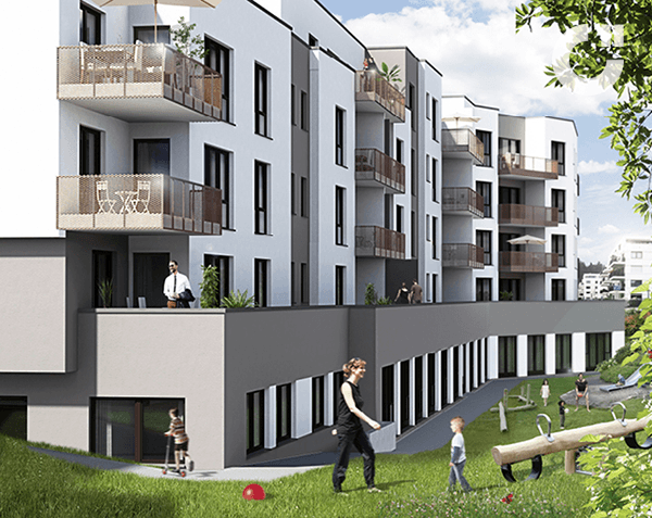 Neubau von 25 Wohneinheiten + Kita + TG